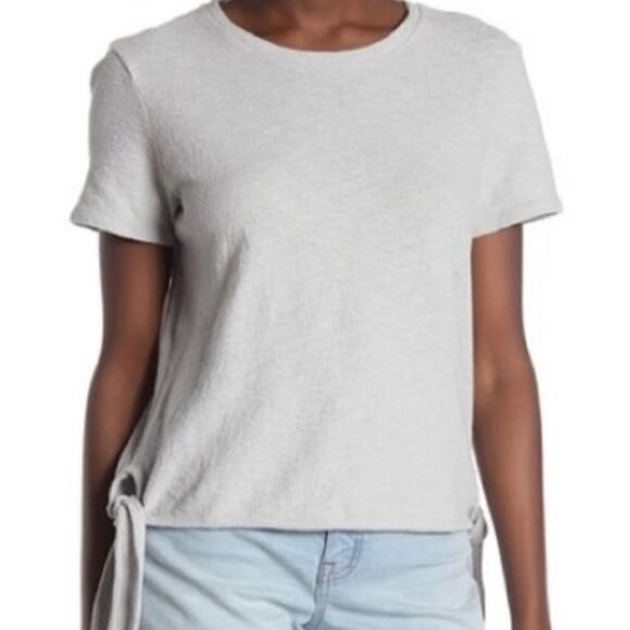 Madewell Tops - Madewell Side Tie Top in Vapor Grey